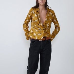 NWT Zara horse print top